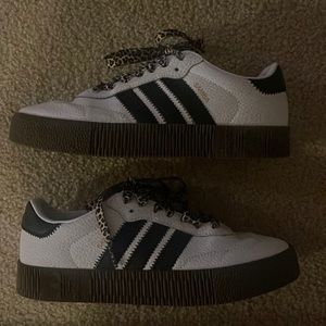 Samba rose lightly worn shoes w leopard laces